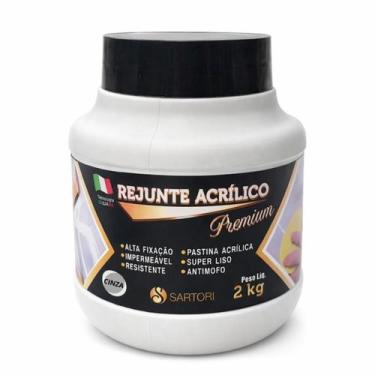 Imagem de Rejunte Acrílico Cinza 2kg Moderno Resistente e Impermeáve - SILAQUA