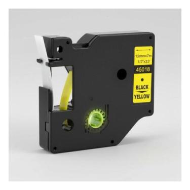 Imagem de Etiqueta Dymo D1 45018 Amarela Letra Preta 12mm Compatível A Amarela L