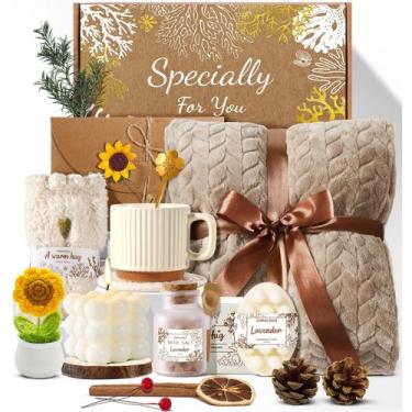 Imagem de Cesta de Presente Spa Coralogo 11 Peças Conjunto Relaxante Girassol