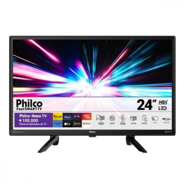 Imagem de Smart TV 24 Philco Led Roku TV Dolby Audio Netflix e Globoplay
