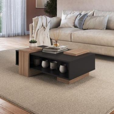 Imagem de Mesa de Centro com nichos Emovell, Preto / Montana