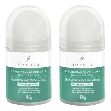 Imagem de Kit 2 Desodorante Herbia Pedra de Sal 120g Livre Alumínio Peles Sensív