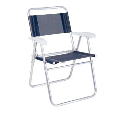 Imagem de Cadeira Master Fashion em Alumínio Azul Marinho - Mor
