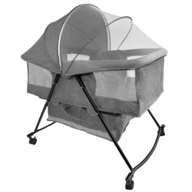 Imagem de Berço Para Bebê Balanço Portátil Moísés Ergonômico Até 15kg Cinza Pipdip