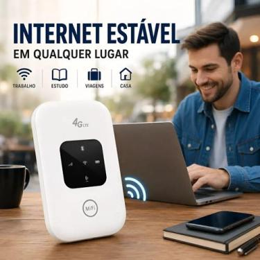 Imagem de Mini Roteador 4G LTE Portátil WiFi 150Mbps Desbloqueado Para 10 Dispos