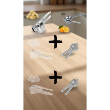 Imagem de Kit 4 Espremedores Utensílios de Cozinha Alumínio - Congratulations St