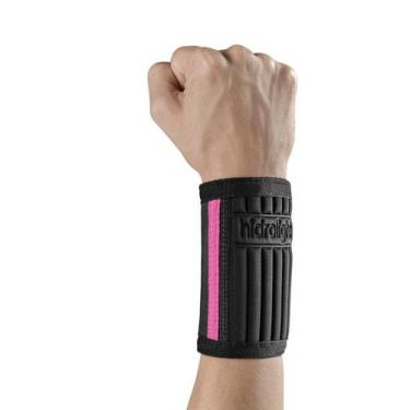 Imagem de Munhequeira Cross Training Ajustável - Cor: Preta e Rosa - Hidrolight
