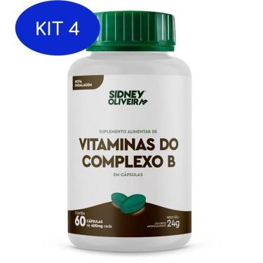 Imagem de Kit 4 Vitaminas Do Complexo B 60 Capsulas