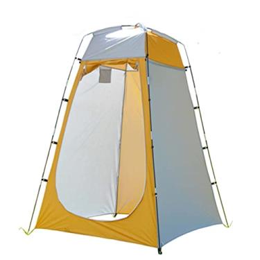 Imagem de Tenda de pesca pop-up, Barraca de acampamento portátil ao ar livre abrigo para quarto banheiro trocador de vestimenta instantânea à prova d'água privacidade abrigo para trilhas praia piquenique, pesca amarela