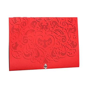 Imagem de Wemay 10 peças oco para fora cartões de convites de casamento com s para casamento chuveiro nupcial noivado cartão aniversário presente de aniversário dos namorados para sua mãe esposa