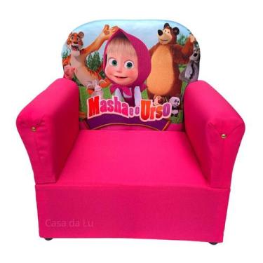 Imagem de Mini Puff Sofa Kids Infantil Pufe Poltrona Sofazinho Masha - Sofa Infa