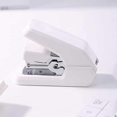 Imagem de REJOON Grampeador de economia de trabalho Estudante Escritório Doméstico Nº 10 Grampeador Escritório Papelaria (Cor: Branco)