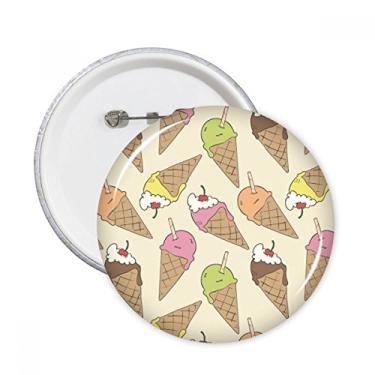 Imagem de Broche redondo de sorvete de chocolate com cereja, 5 peças