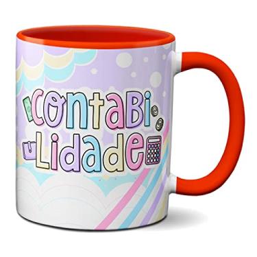 Imagem de Caneca Contabilidade Profissão Presente Profissional Fofo (Vermelha)