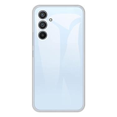 Imagem de Capa para Samsung Galaxy A54 5G, capa traseira de TPU macio à prova de choque de silicone anti-impressões digitais capa protetora de corpo inteiro para Galaxy A54 5G (transparente)