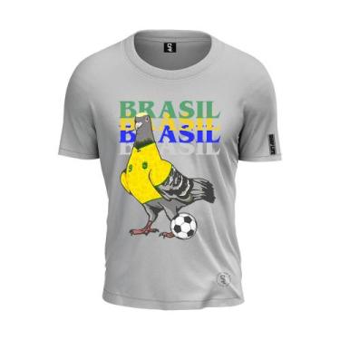Imagem de Camiseta Pombo Brasil Brasil Brasil Brasil Soccer Pigeon - Shap Life