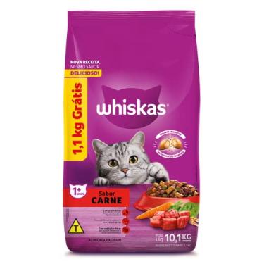 Imagem de whiskas Ração Whiskas Carne Gatos Adultos 10.1 Kg (Leve 10.1Kg Pague 9Kg)