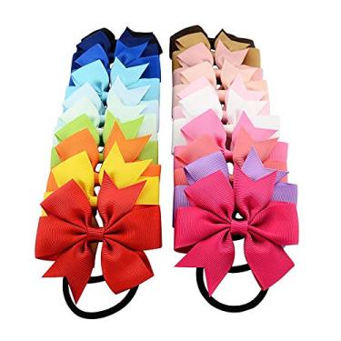 Imagem de 20un. Laço Com Elástico Para Cabelo Infantil Adulto Diversas Cores