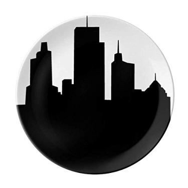 Imagem de Prato de Ópera de Sydney e Arranha-céus da Austrália, Prato Decorativo de Porcelana, Prato de Jantar