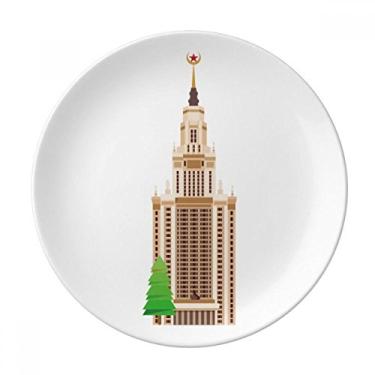 Imagem de Rússia Illustration Landmark National Symbol Plate Decorative Porcelain Salver Tableware Dinner Dish