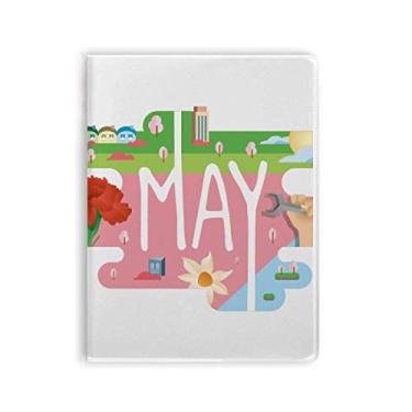 Imagem de Caderno de ilustração da temporada de maio com capa de chiclete, diário de capa macia