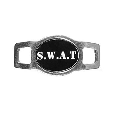 Imagem de Pingentes de serviço público Paracord Planet – Oval – Aço inoxidável – Sapatos com cordões (S.W.A.T.)