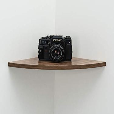 Imagem de Prateleira Canto Suporte Invisível Castanho 28, 5x28, 5 Bemfixa Castanho