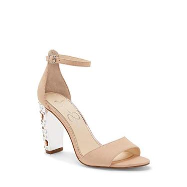 Imagem de Jessica Simpson Verena Sand Dune Opne Toe Pumps Ankle Strap Metal Heel Sandals (6, SAND DUNE)