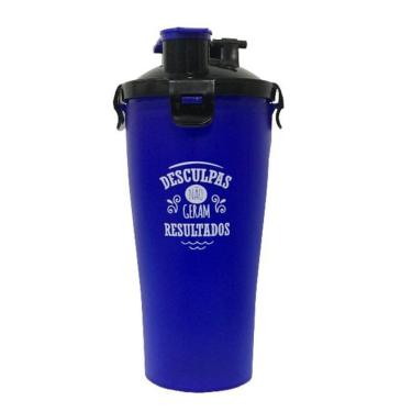 Imagem de Coqueteleira shakeira azul 2 compartimentos 800ml 505sort