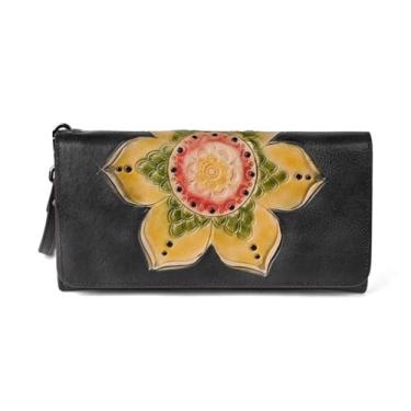 Imagem de Carteiras femininas com suporte de cartão de crédito de grande capacidade para mulheres, bolso com zíper duplo, dobra dupla, carteira feminina clutch, c