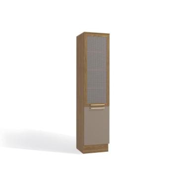 Imagem de Paneleiro De Cozinha Modulado Botanic M626 C/ 2 Portas C/ 1 Tela Nogueira/fendi - Kappesberg