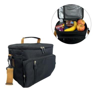 Imagem de Bolsa Térmica Transversal Tiracolo Porta Marmita Fitness Academia Unis