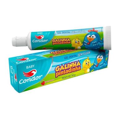 Imagem de Gel Dental Infantil Galinha Pintadinha Sem Flúor Morango 50g - Condor