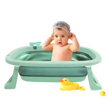 Imagem de Banheira De Bebe Recém Nascido Infantil Dobrável Retrátil Infantil Vit