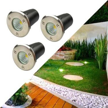 Imagem de Kit 3 Balizadores Led Cob 3W Ip66 Bivolt Spot Luz Branco - CBC