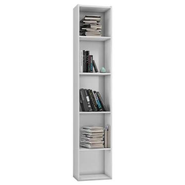 Imagem de Estante para Livros Janaina Branco Brilho - AJL - AJL Móveis