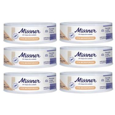Imagem de Kit 6 Fita Microporosa Bege 1,2cm X 4,5m - Missner