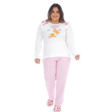 Imagem de Pijama feminino para o inverno plus size TRADICIONAL Victory, 48, Rosa