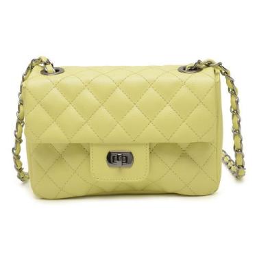 Imagem de Bolsa Feminina Clutch Napa Floater Alice - Miah Flor, Lemon, Único