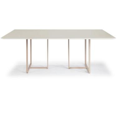 Imagem de Mesa Jantar Macapá Aço Carbono Dourado - Drop mobiliário