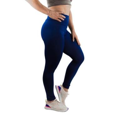 Imagem de Legging Cintura Alta Esportiva - JinkingStore, Azul marinho, M