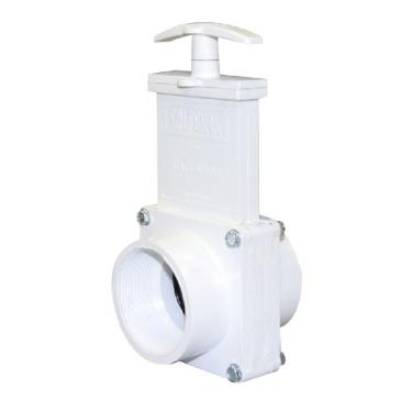 Imagem de Valterra Válvula de porta de PVC 4207, branca, FPT de 5 cm (2")