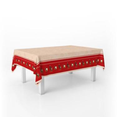 Imagem de Toalha De Mesa Retangular Natalina Noel e Trenó 12 Lugares - PRESENTE-