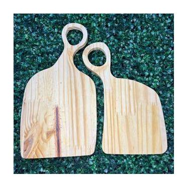 Imagem de Kit Tábua Duo Em Madeira Tábua de Churrasco Petiscos Tábua de Frios Co
