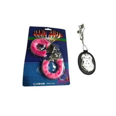 Imagem de Fantasia Kit Policial Feminino Algema pelúcia e Distintivo - Lynx prod