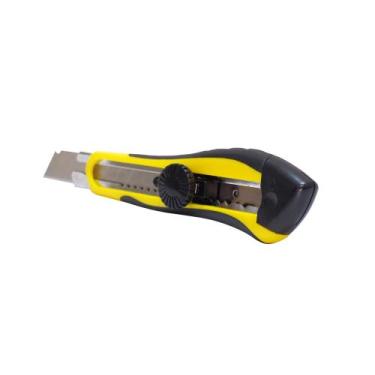 Imagem de Estilete Profissional Emborrachado Com Trava Giratoria 18mm - LS