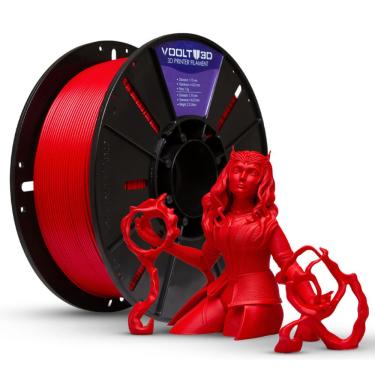 Imagem de Filamento Para Impressora 3D - PLA Vermelho Velvet - 1Kg - 1,75mm - Voolt3D