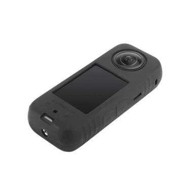 Imagem de Capa Silicone + Alça de Segurança para Insta360 X3 - Sunnylife, Preto
