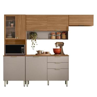 Imagem de Cozinha Compacta Alba 8 Portas e Balcão 120cm com Tampo MDP - Demóbile