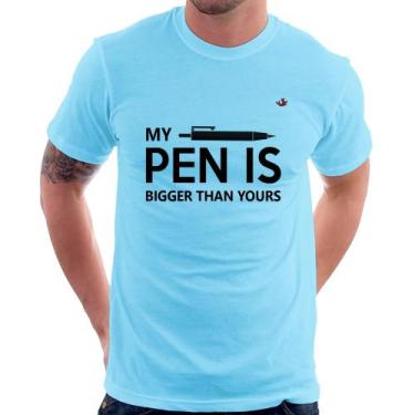 Imagem de Camiseta My pen is bigger than yours - Foca na Moda, Azul bebê, M